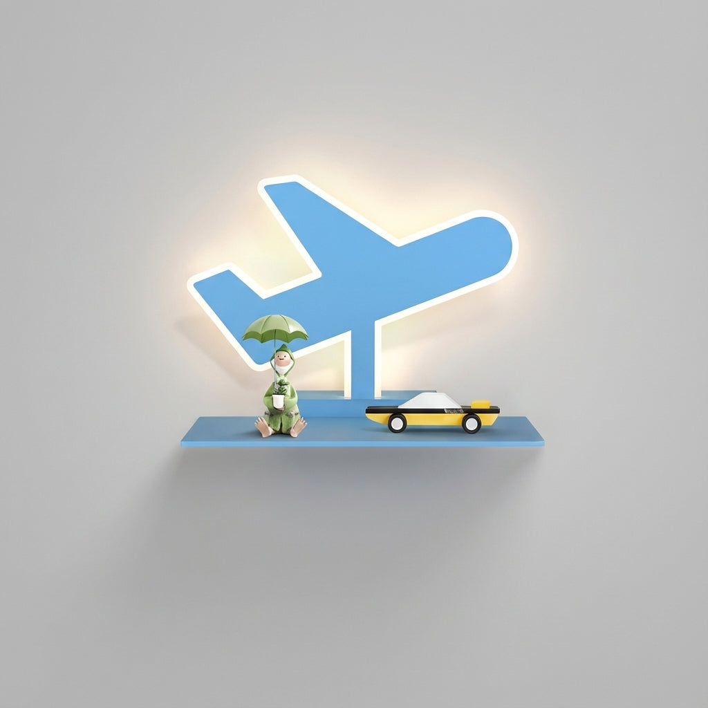 Playful Cartoon Silhouette Iron Kids Nightlight Wall Light