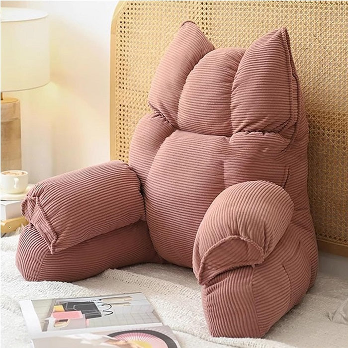 Memory Foam Armrest Structured Backrest Bed Lounge Pillow
