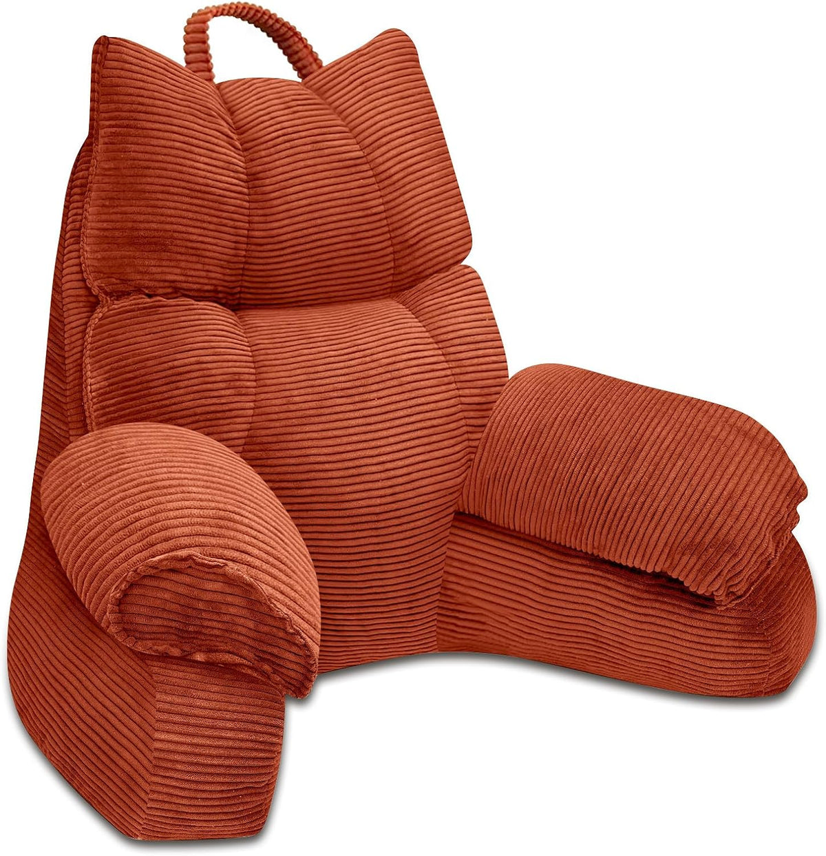 Memory Foam Armrest Structured Backrest Bed Lounge Pillow