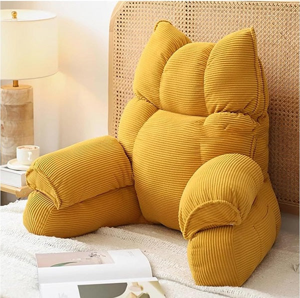 Memory Foam Armrest Structured Backrest Bed Lounge Pillow