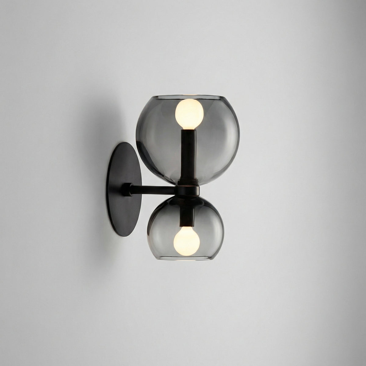 Minimalist Dual Glow Globe Metal Wall Light