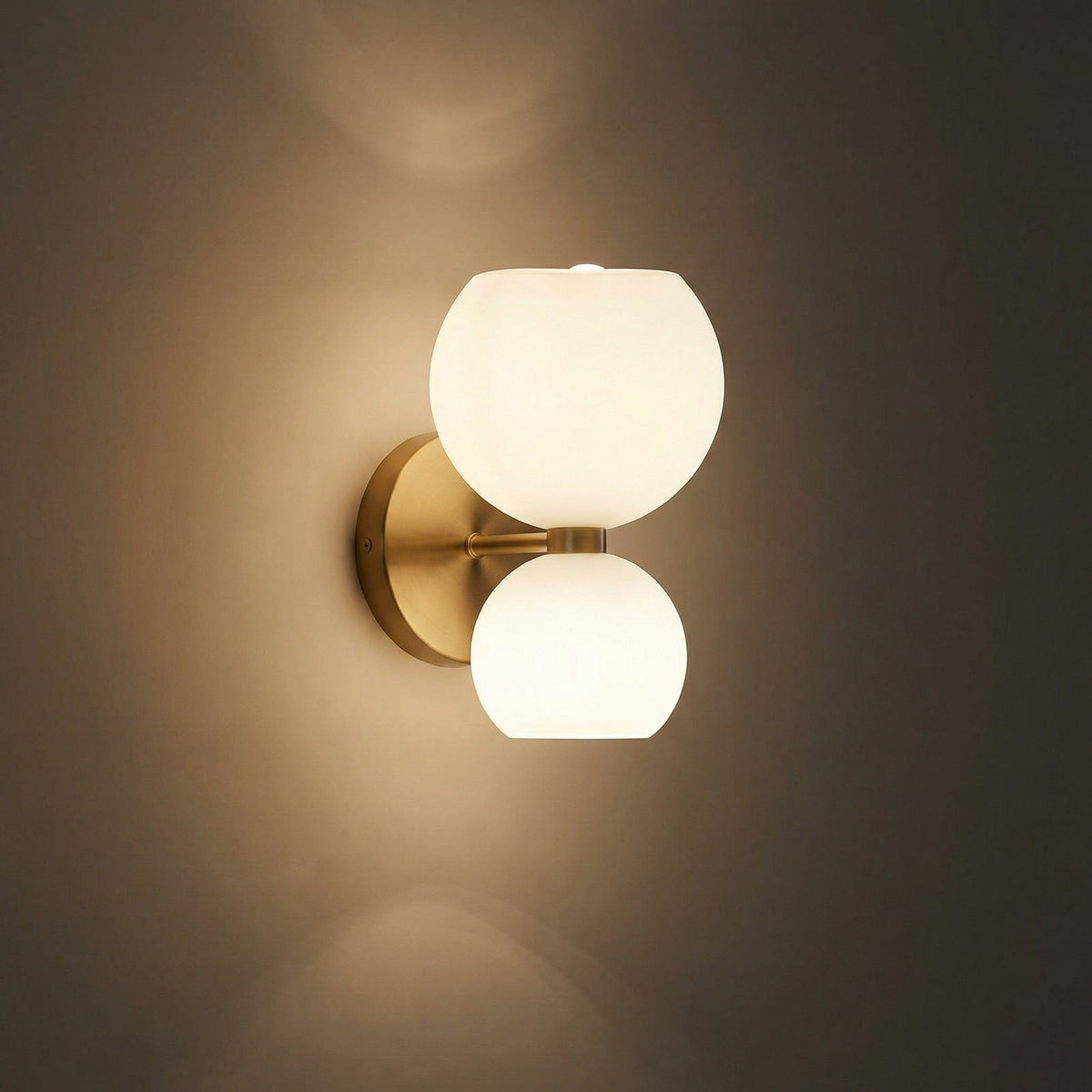 Minimalist Dual Glow Globe Metal Wall Light