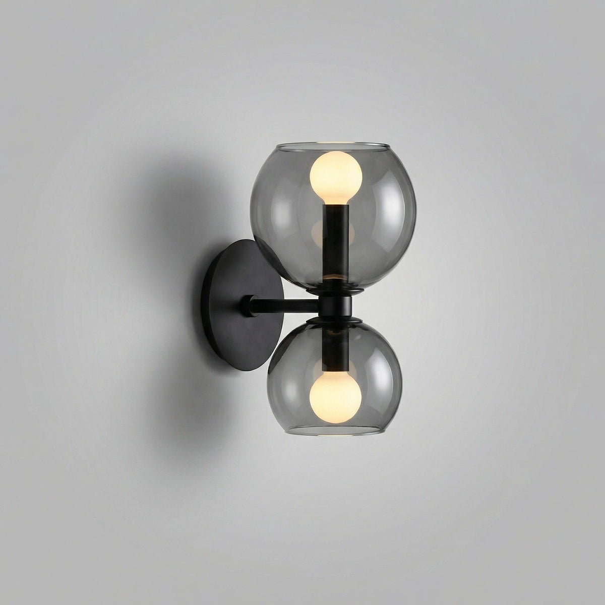Minimalist Dual Glow Globe Metal Wall Light