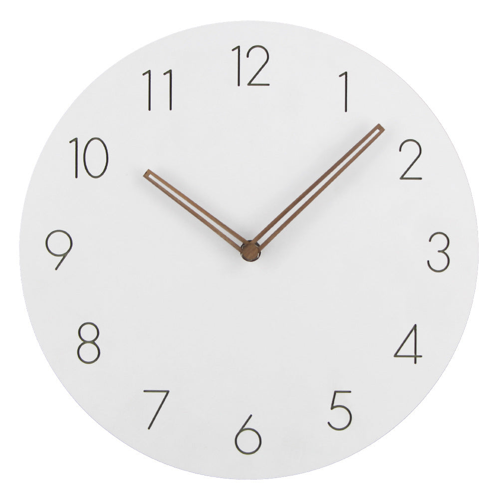 Minimalist Scandinavian Wood Silent Mechanism Round Wall Clock
