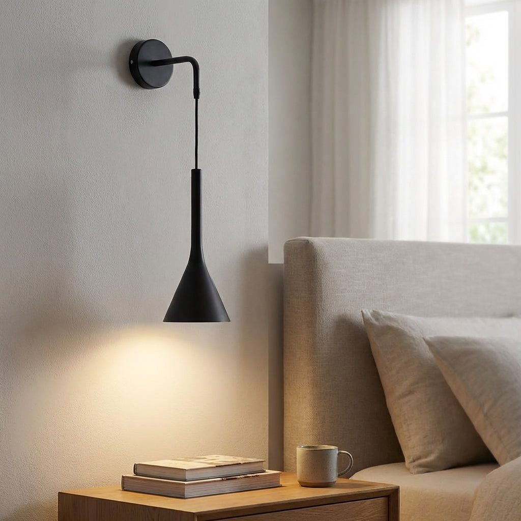 Minimalist Scandinavian Resin Aluminum Adjustable Cord Wall Light