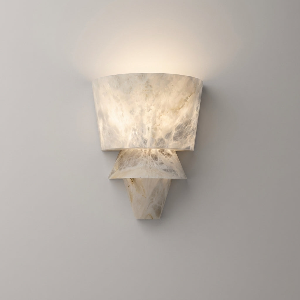 Sculptural Natural Stone Grain Minimalist Indirect Wall Light