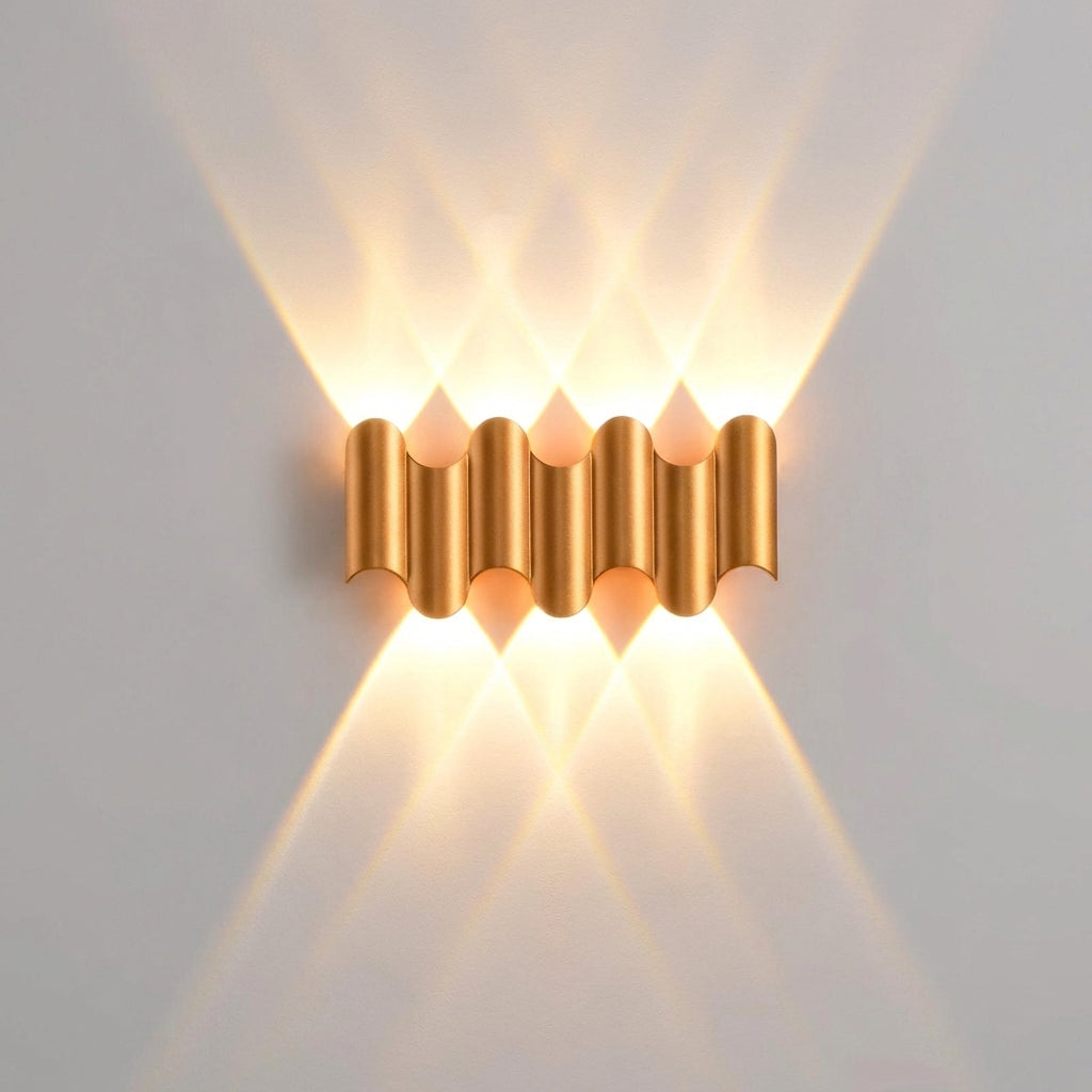 Sculptural Layered Beam Aluminum Minimalist Contemporary Wall Light