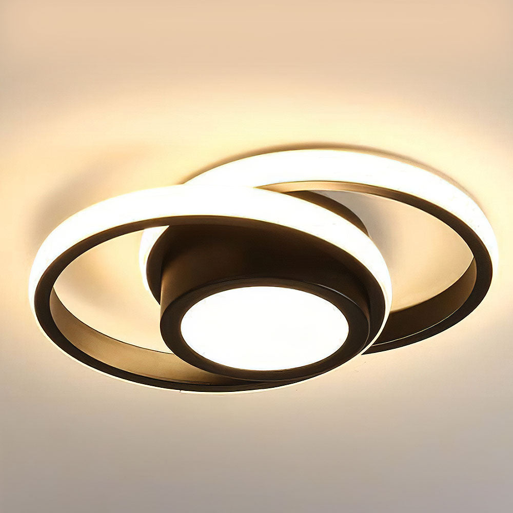 Sleek Double Ring Acrylic Energy Efficient Ceiling Light