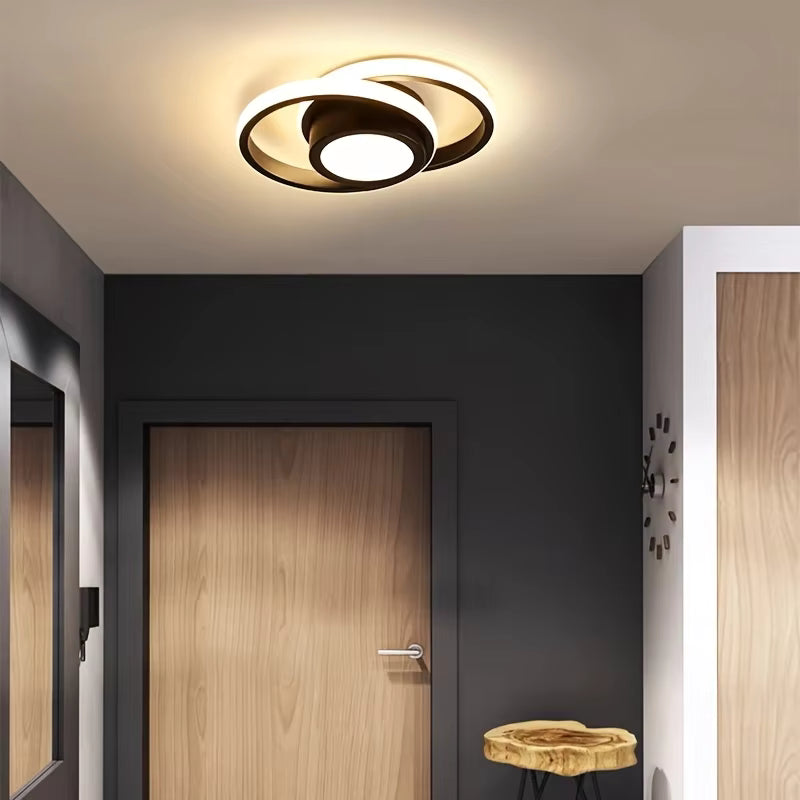 Sleek Double Ring Acrylic Energy Efficient Ceiling Light