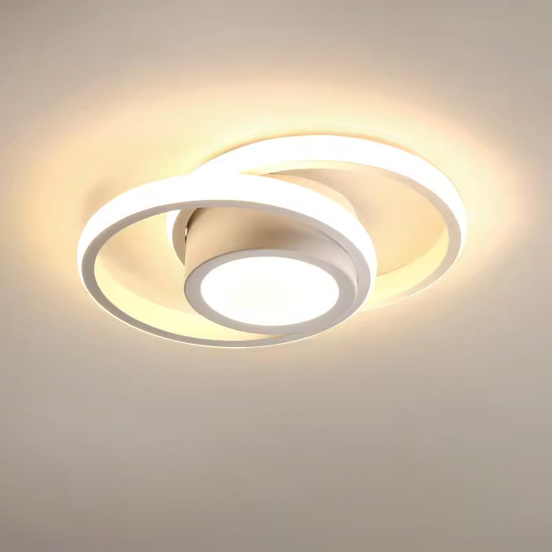 Sleek Double Ring Acrylic Energy Efficient Ceiling Light