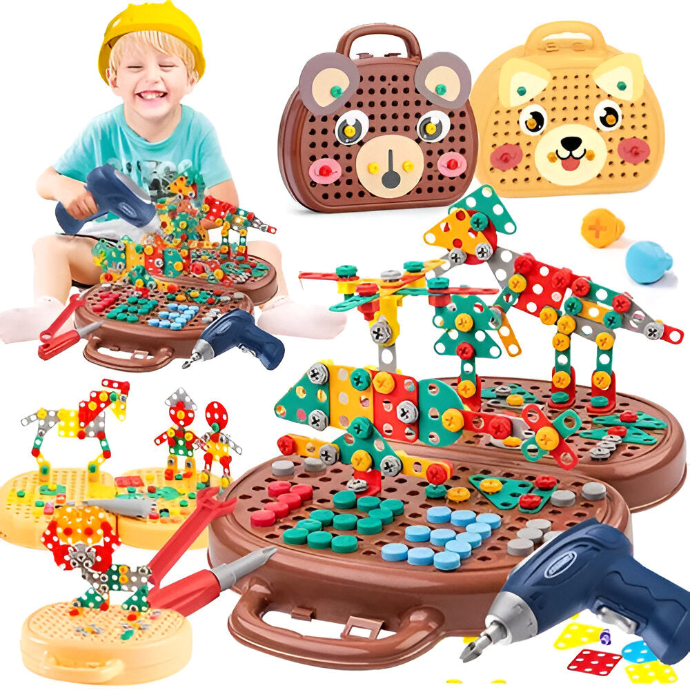 Interactive Educational Montessori Building Blocks STEM Activity Toy Set