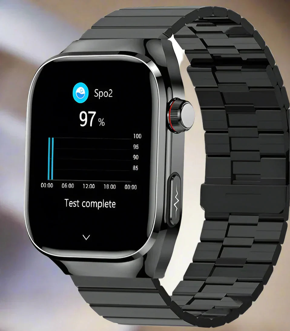 Waterproof Alloy Case ECG Health Monitoring Smartwatch