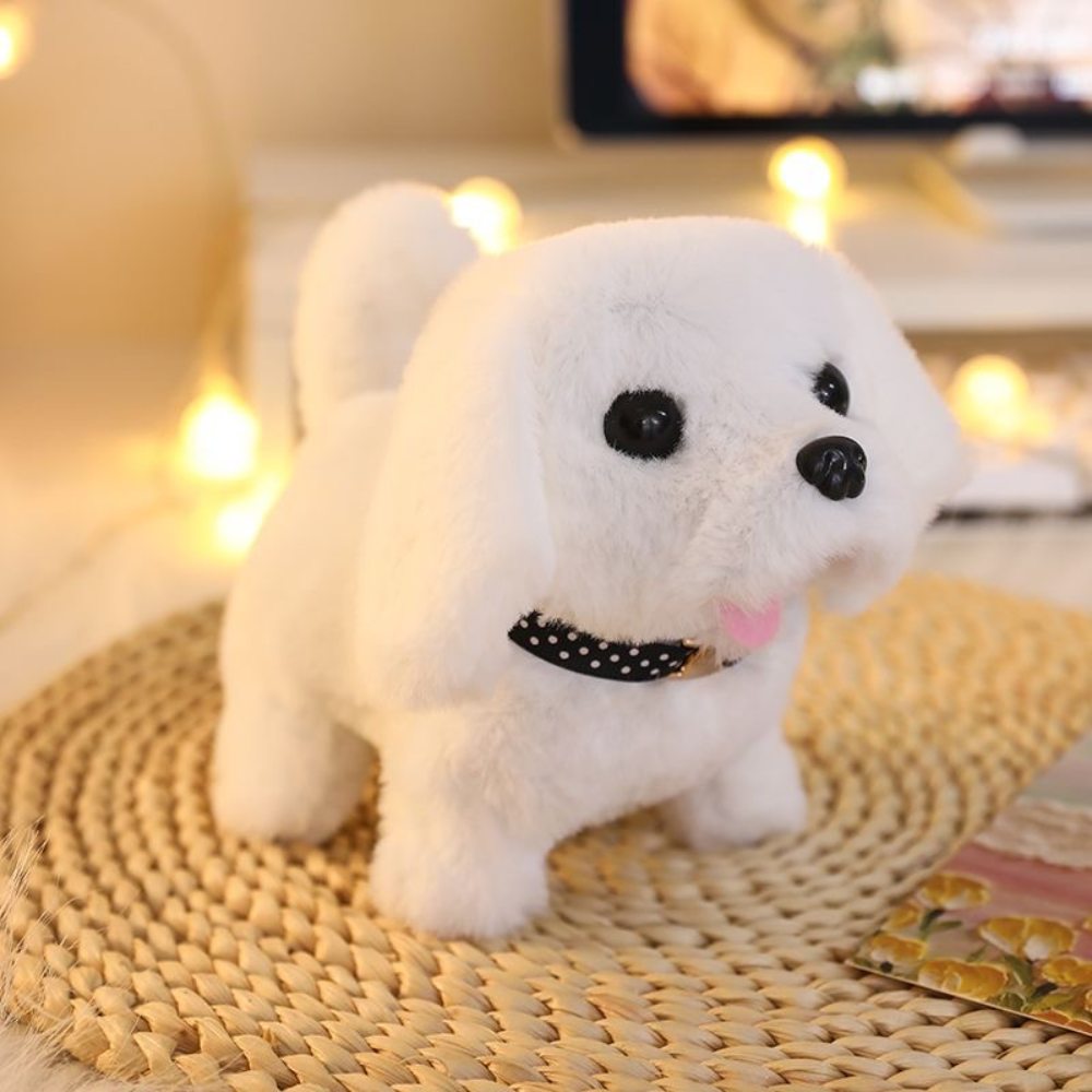 Soft Lifelike Walking Tail Wagging Interactive Plush Dog Toy