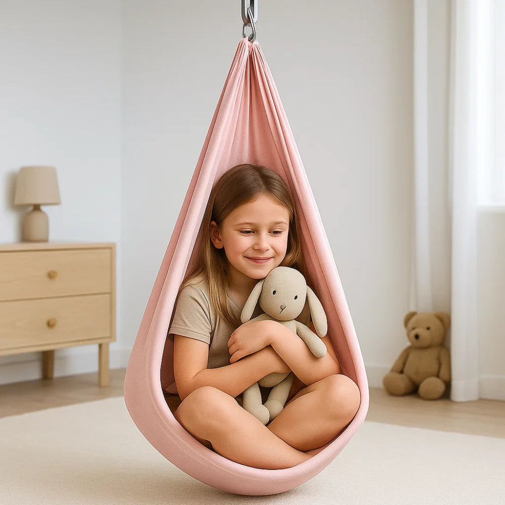 Soft Stretch Cotton Compression Kids Sensory Therapy Swing Hammock