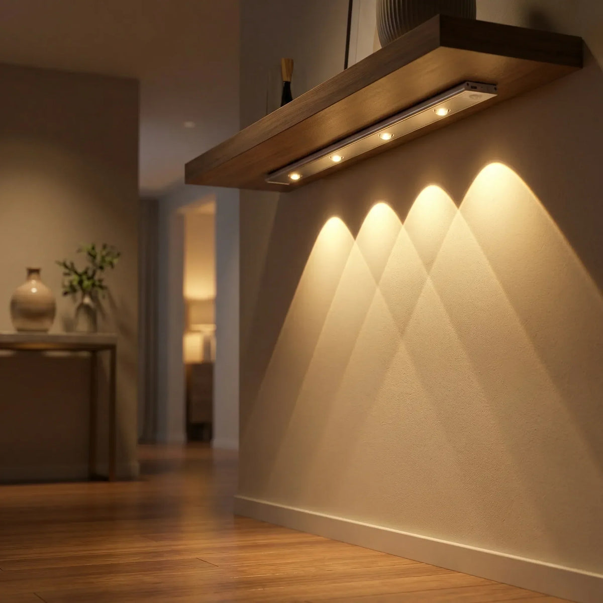 Slim Rechargeable Motion Sensor Dimmable Magnetic Strip Night Wall Light