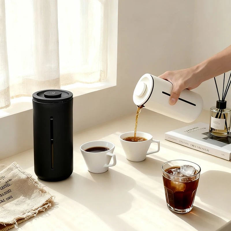 Compact Lightweight Portable French Press Coffee Maker With Stainless Steel Filter