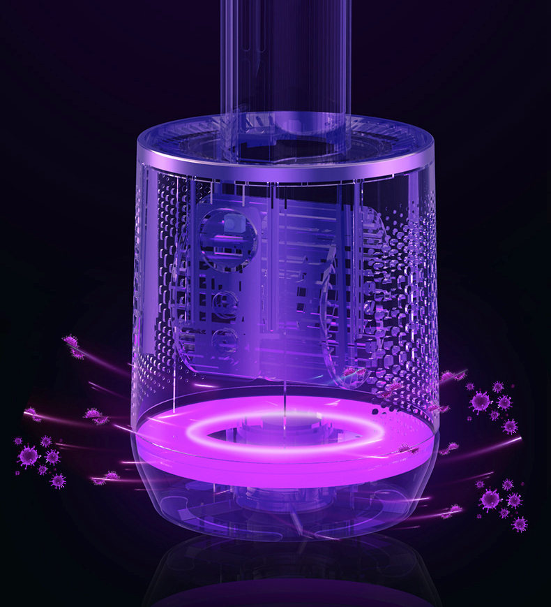 Compact Oscillating Evaporative Air Purifier With Cooling Function