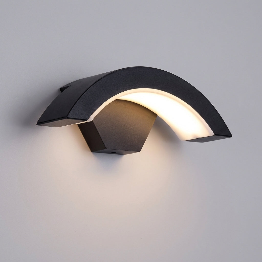 Arching U Shaped Weather Resistant Outdoor Wall Light