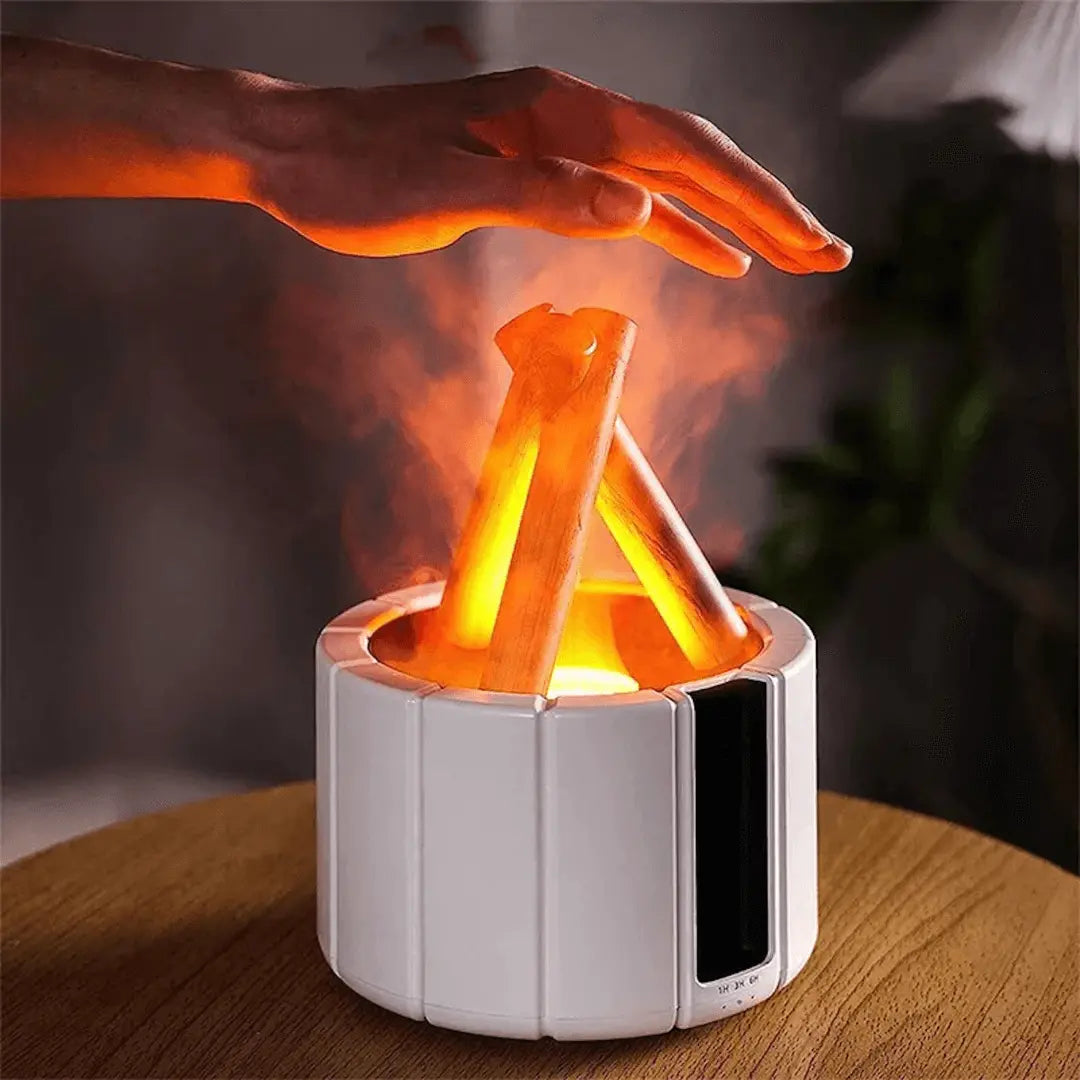 Flickering Campfire Flame Effect Ultrasonic Aromatherapy Air Humidifier