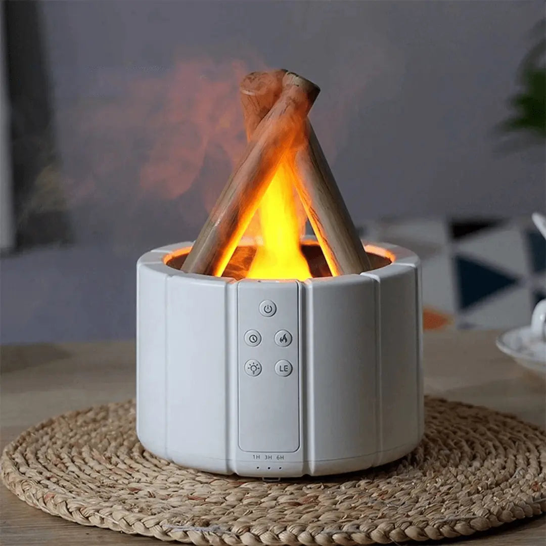 Flickering Campfire Flame Effect Ultrasonic Aromatherapy Air Humidifier