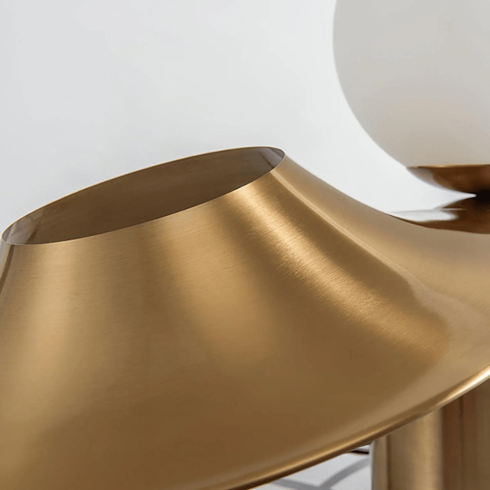 Retro Metal and Glass Dimmable Table Lamp with Playful Hat Shape