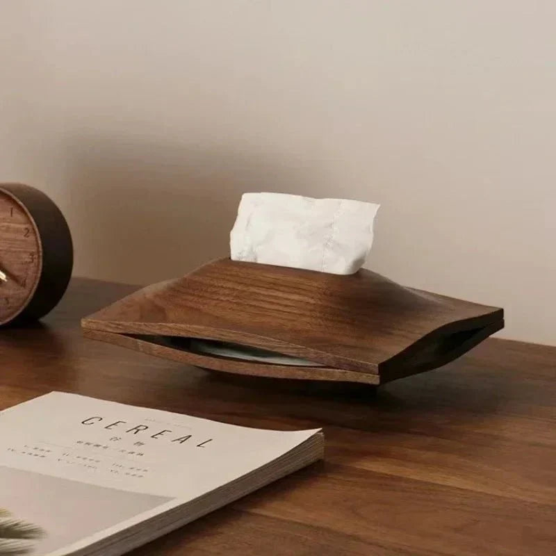 Minimalist Pine Wood Scandinavian Rectangular Tissue Box Holder