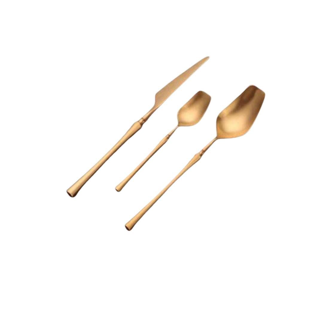 Satin Finish Hand Forged Stainless Steel Flatware Cutlery Set
