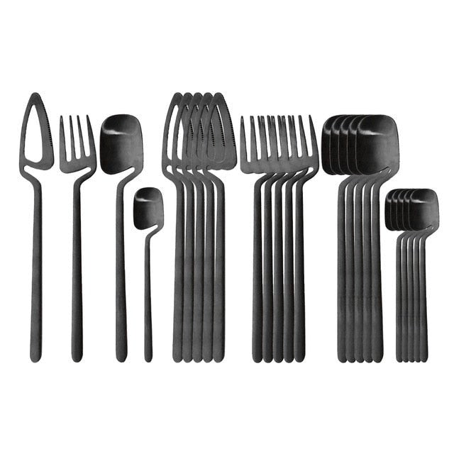 Minimalist Polished Stainless Steel Dishwasher Safe Flatware Cutlery Set