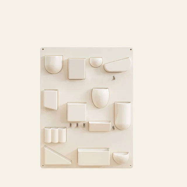 Multi Pocket Hooks Clips Plastic Wall Storage Shelf Organizer