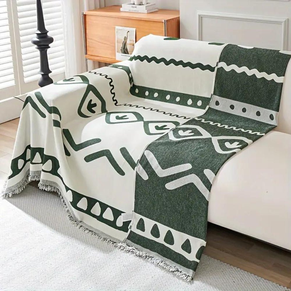 Bohemian Reversible Chenille Nonslip Sofa Slipcover Cover