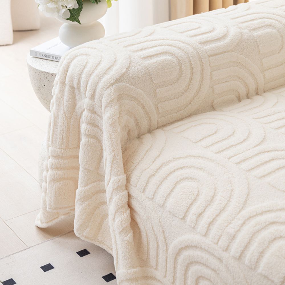 Soft Plush Microfiber Non-Slip Sofa Cover with Vibrant Design