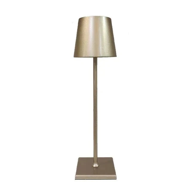 Modern Aluminum Metallic Rechargeable Touch Dimmable Cordless Table Lamp
