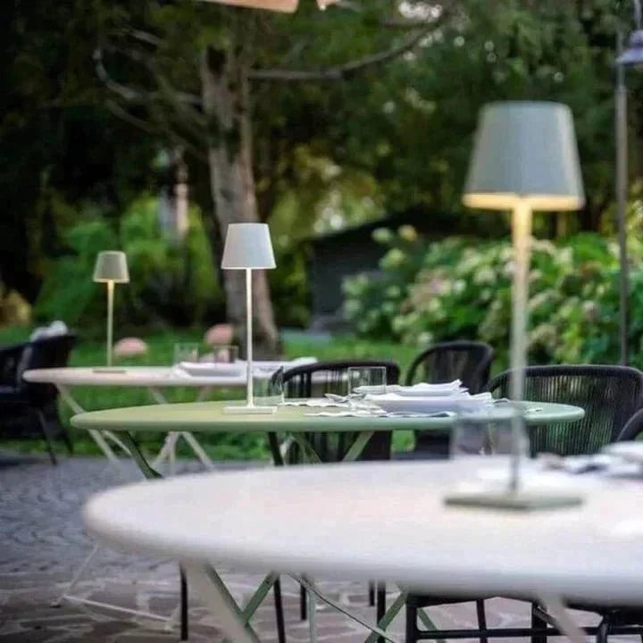 Modern Aluminum Metallic Rechargeable Touch Dimmable Cordless Table Lamp