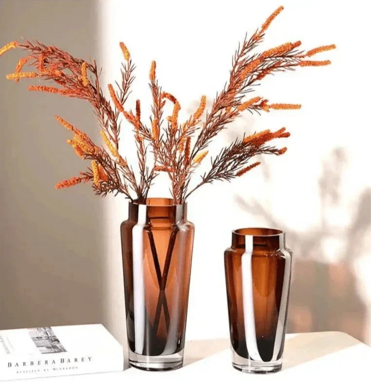 Prismatic Geometric Thick Glass Weighted Base Flower Vase