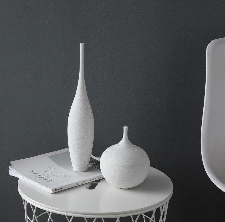 Sculptural Art Deco Tall Ceramic Vertical Vase