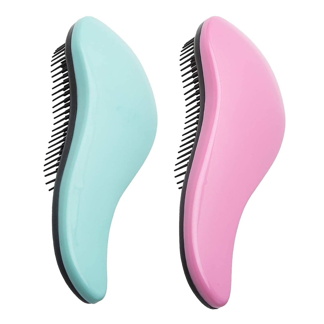 Pain-Free Gliding Bristle Wet Dry Detangler Hair Brush Set