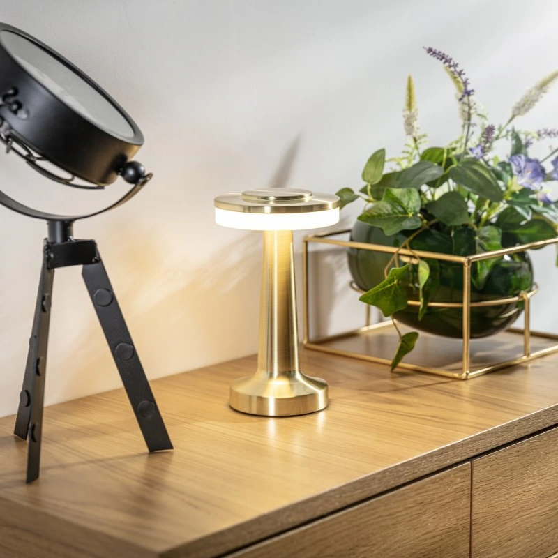 Retro Metal Wireless Rechargeable Dimmable Ambient Table Lamp