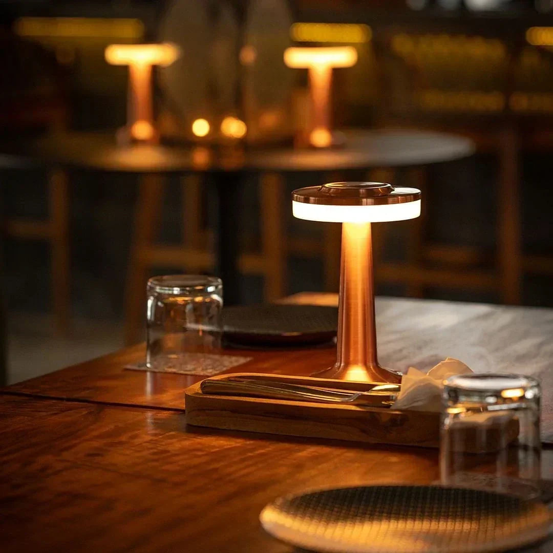 Retro Metal Wireless Rechargeable Dimmable Ambient Table Lamp