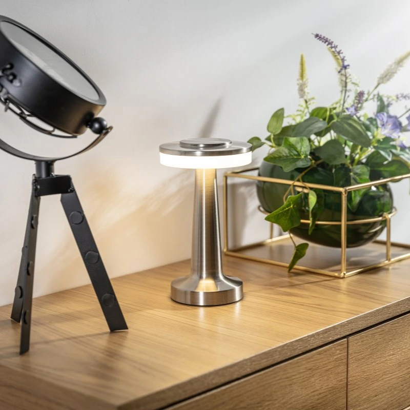 Retro Metal Wireless Rechargeable Dimmable Ambient Table Lamp